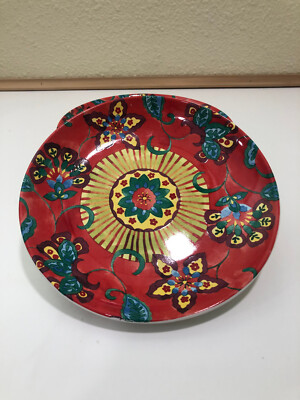 Pier 1 Imports Villa Plates Salad Bread Dessert Porcelain Floral 8” Set of 4 -image