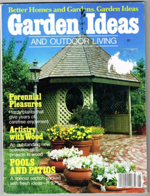 Garden Ideas Outdoor Living Better Homes & Gardens Pools Patios Decks 1979 VTG-image