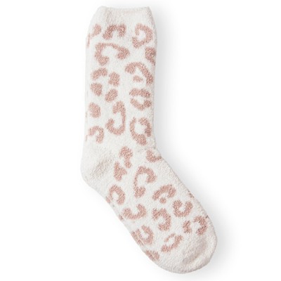 Damonsang Fuzzy Leopard Print Socks for Women - Microfiber Cozy Fluffy Warm L...-image
