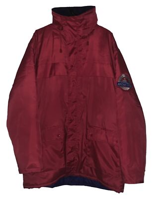 Vintage ORIENT LINES “Antarctica 2000” Men’s Size XL Red Marco Polo Coat EUC-image