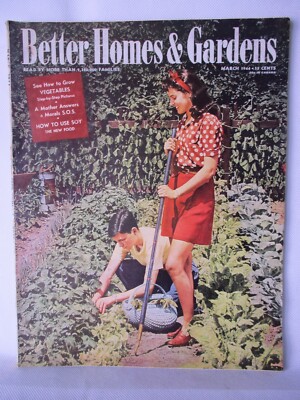 March 1944 WW2 Better Homes & Gardens Magazine Chevrolet, Chesterfields, Zenith,-image