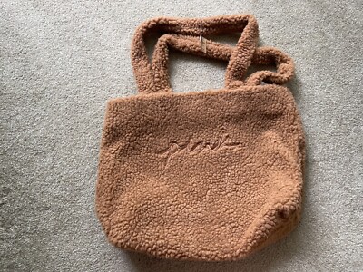 NWT  Victoria's Secret PINK Cozy Plush Fleece Tote Snap Closure-image