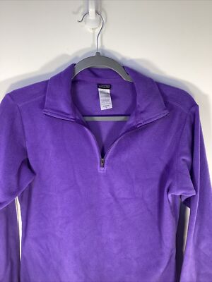 Patagonia Womens 1/4 Zip Pullover Lightweight Fleece Purple Outdoor Sweater Smal-image