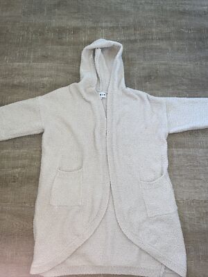 Kikit Cardigan SweaterHooded Lightweight Beige Women's Large Extremely SOFT COZY-image