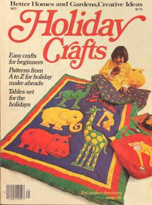 Better Homes And Gardens Creative Ideas Holiday Crafts Magazine 1977 Vintage-image