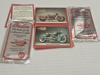 1993 Indian Motorcycle Collector Cards. Complete Set W Pack Covers-image