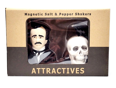 Pacific Giftware Edgar Allen Poe Salt & Pepper Halloween Shaker Set-image