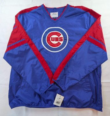 Chicago Cubs Pull Over Wind Breaker Carl Banks Embroidered Logo Size XXL-image