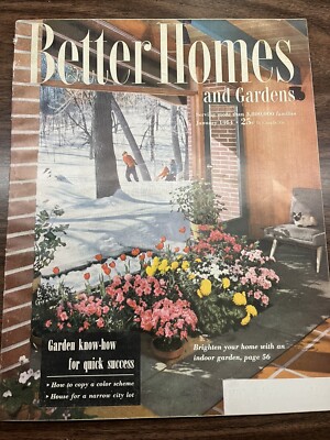 Better Homes & Gardens Magazine - January 1954 Vintage MCM Retro- Good Condition-image