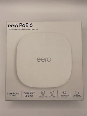 eero T011111 PoE 6 Ceiling/Wall Mounted Dual-Band Wireless Access Point-image