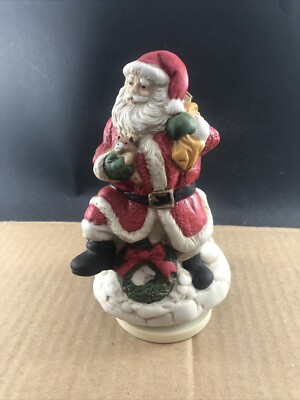 Vintage Santa Christmas wind up music box plays “Here Comes Santa Claus”-image