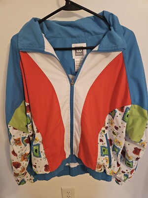 Vintage Wilson Wind Breaker Jacket mens L Large colorful -image