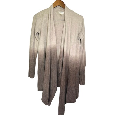 Barefoot Dreams Open Front Cardigan Beige/Brown Ombré Sz S/M, Bamboo CozyCore-image