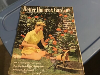 1944 APRIL BETTER HOMES & GARDENS MAGAZINE - GROW VEGETABLES COVER -image