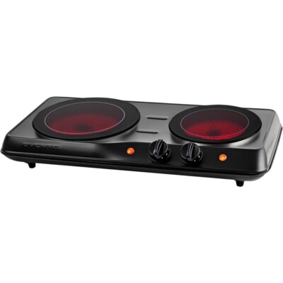 Countertop Infrared Double Burner, 1700W Electric Hot Plate -image