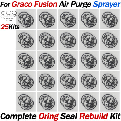 25 Kits For Graco Fusion AP Spray Orings 246355 Complete O-Ring Seal Rebuild Kit-image