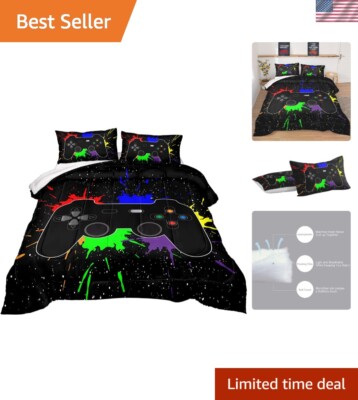All-Season Gamer Comforter Set for Boys - Lightweight & Cozy - Twin-image