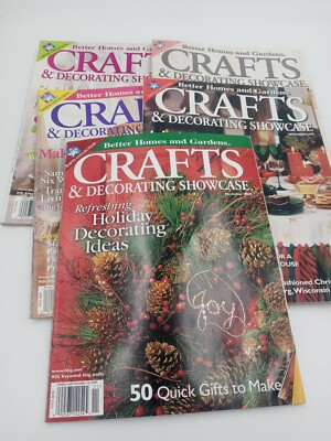 Better Homes and Gardens Crafts & Decorating Showcase Lot 5 Magazines 1999 2000-image