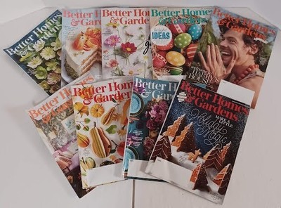 BETTER HOMES & GARDENS Magazines 9 Lot BHG Issues 2021-2022, DIY Gardening Tips-image