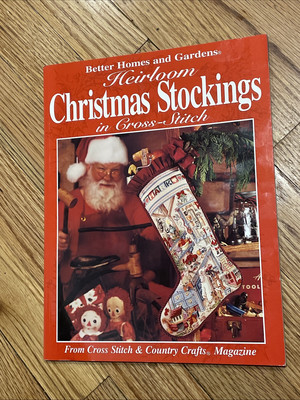 Better Homes Gardens Heirloom Christmas Stockings in Cross Stitch Book-image