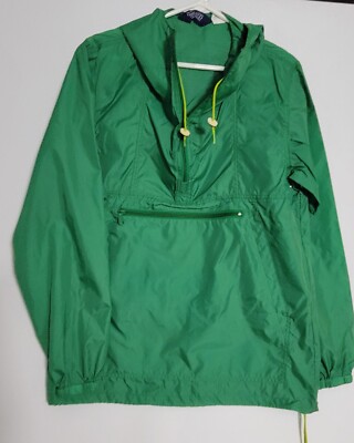 Vintage 90's Lands End Jacket Small Windbreaker Rain Coat with Beads Packable-image