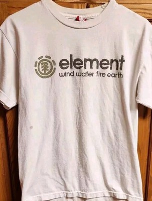 Element Skateboard T Shirt Men M Wind Water Fire Earth Short Sleeve Made Vintage-image