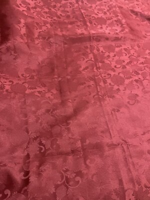Tablecloth Christmas Burgundy Red Luxury 52 x 70 Scroll Pattern Fabric Rectangle-image