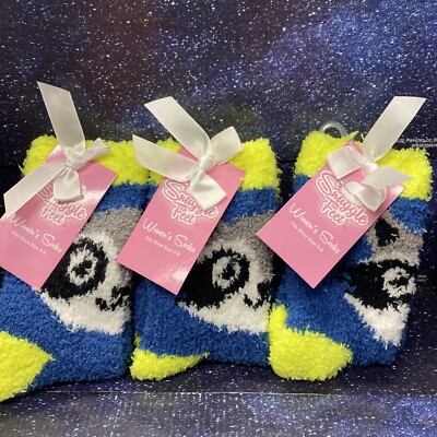 3 X Snuggle Feet Womens Cute Pet Soft Cozy & Warm Fuzzy Socks - Size 5/9-image