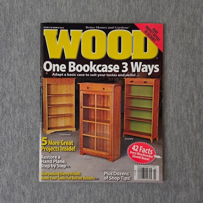 WOOD Better Homes & Garden Magazine 210 March 2012 One Bookcase 3 Ways-image