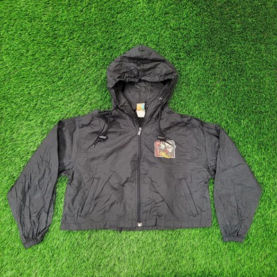 Vintage Disney Mickey Crop Windbreaker Jacket Womens M 23x19-image