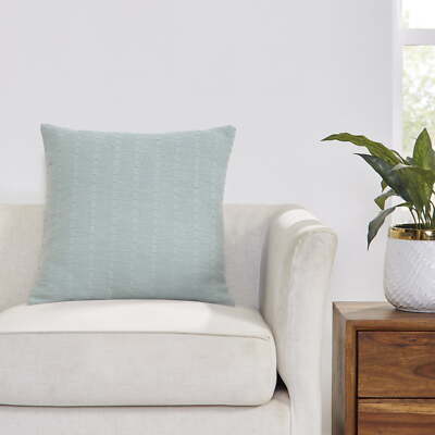 Better Homes & Gardens Green Textured Novelty Yarn Cotton Decorative Pillow-image