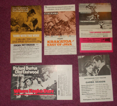 VINTAGE FILM AD PROMO LEAFLETS GONE WITH THE WIND WHERE EAGLES DARE ETC - SELECT-image