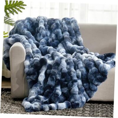 Cozy Bliss Faux Fur Throw Blanket for Couch, Throw(50