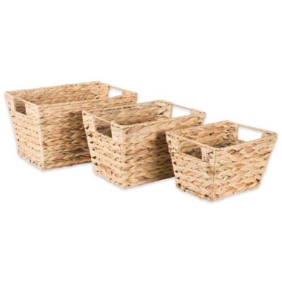 Design Imports Z02005 Assorted Water Hyacinth Basket - Set of 3-image