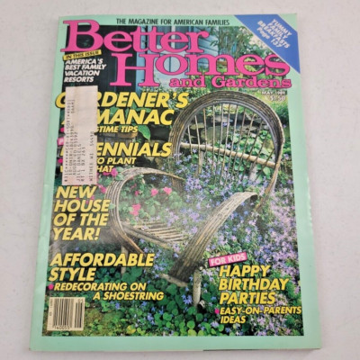 Better Homes and Gardens Magazine May 1989 Gardeners Almanac Family Vacation-image