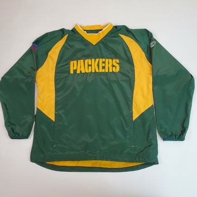 Vintage Green Bay Packers Reebok On Field Pullover Wind Jacket Size Large -image
