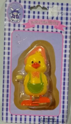 Vintage Easter Wind-Up Pet Yellow Chick with Bonnet -Sealed!-image