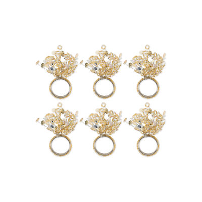 Design Imports Sparkle 6-Pc. Napkin Ring - GOLD ONE SIZE-image
