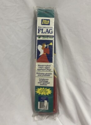 Vintage In the Wind 1996 Trumpeting Angel Decorative Flag Large 28”x40” NWT-image