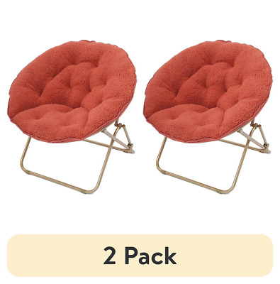 Mainstays Steel Padded Folding & Stacking Chairs, Red Canyon, Durable & Portable-image