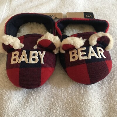 Dearfoams Cozy Comfort Memory Foam Infant Slippers  BABY BEAR. Size 5/6-image