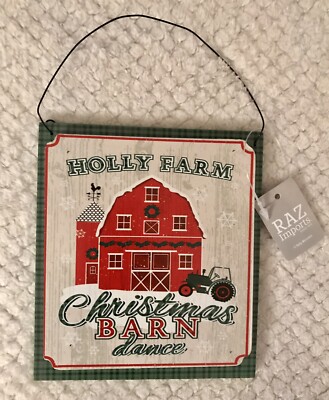 Christmas Ornament or Mini Sign NWT / 5.25” x 6” / Retail: $16 / RAZ Imports-image