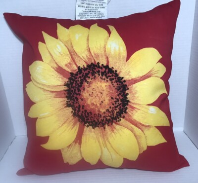 Sunflower Love Outdoor Pillow Mainstays Flower Indoor Doublesided Detailed Throw-image