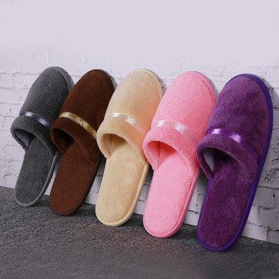 1-3PCS Unisex Home Hotel Slippers Coral Fleece Slip on Cozy Shoes Indoor Winter☾-image