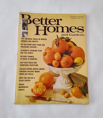 Vtg Better Homes &Gardens Magazine January 1965 Recipes Full Page Ads Lifestyle-image