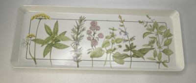 Design Imports Ltd Iris Floral Melamine Tray Italy    15.25
