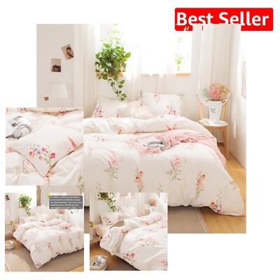 Charming Pink Lavender Floral Comforter Set - Twin Size for Cozy Bedrooms-image