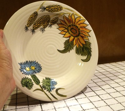 Pier 1 Sunflower Fields Deep Plates Dessert Salad Pasta 8-7/8