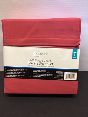 3 Piece 100% Cotton Sheet Set Deep Pocket 200 Thread Count Cozy Soft Bed Sheets-image