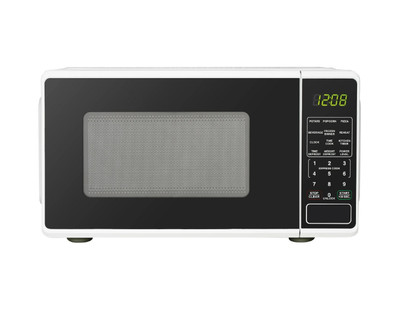 Mainstays 0.7 Cu ft Countertop Microwave Oven, 700 Watts, White-image